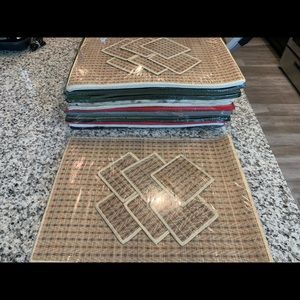 10 sets of table mats and coasters
